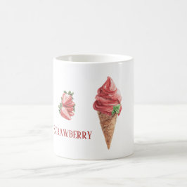 Taza De Café Cono de helado de fresas