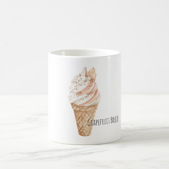 Taza De Café Cono de helado de toronja (Centro)