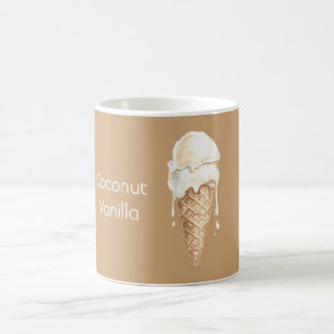 Taza De Café Cono de helado de vainilla y coco
