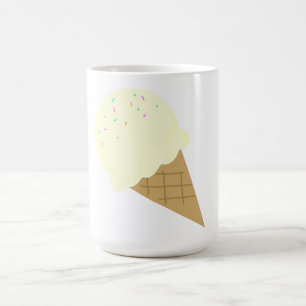 Taza De Café Cono de Waffle con Bola de Helado de Vainilla