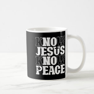 Taza De Café Conoce a Jesús Conoce la Paz Religión Dios Iglesia