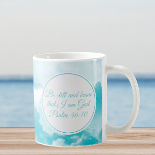 Taza De Café Conoce que Yo soy Dios Versículo Bíblico