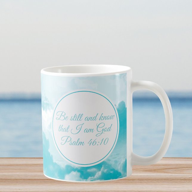 Taza De Café Conoce que Yo soy Dios Versículo Bíblico (Subido por el creador)