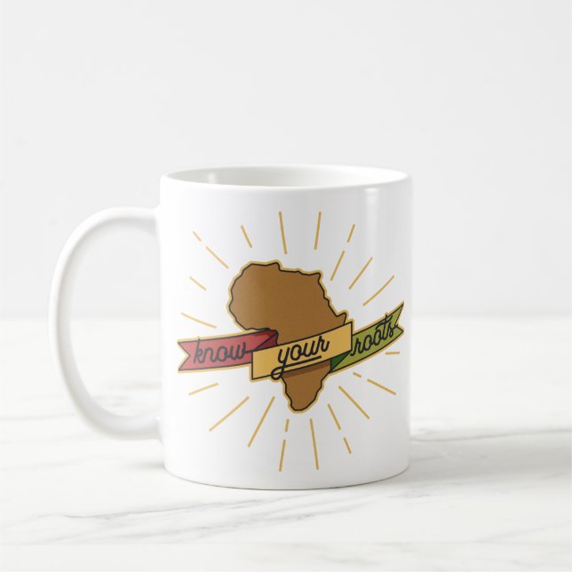 Taza De Café Conoce tus raíces café Mug (Izquierda)