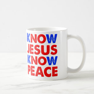 Taza De Café Conocer a Jesús Conocer la Paz Mugre Cristiana