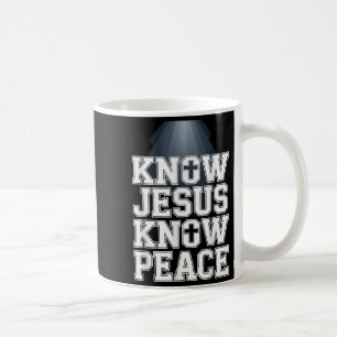 Taza De Café Conocer a Jesús Conocer Paz Diseño Gráfico Cristia