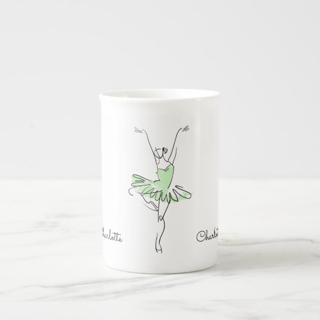Taza de café conocida de encargo de la bailarina (Frente)