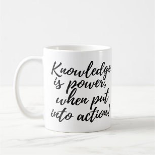 Taza de café Conocimiento es Poder