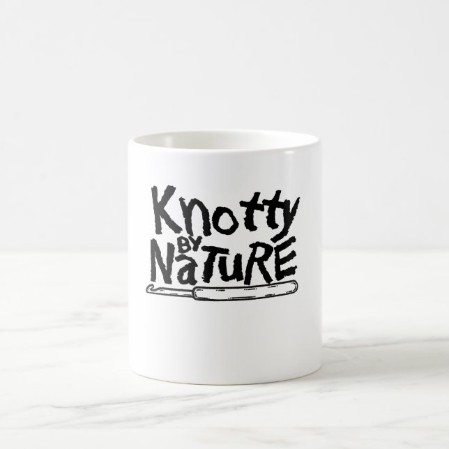 Taza De Café Conocimiento por la naturaleza Crochet Mug (Centro)