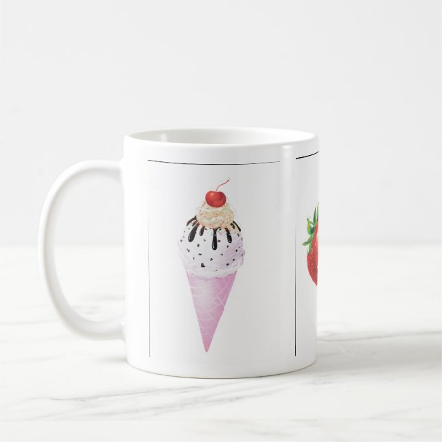 Taza De Café conos de fresa (Izquierda)