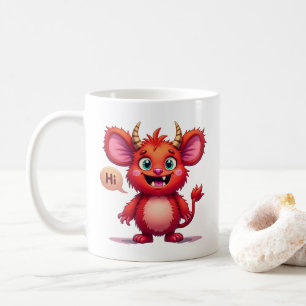 Taza De Café Conozca al simpático monstruo rojo