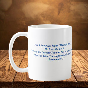 Taza De Café Conozco los planes - Jeremías 29:11 / Escritura