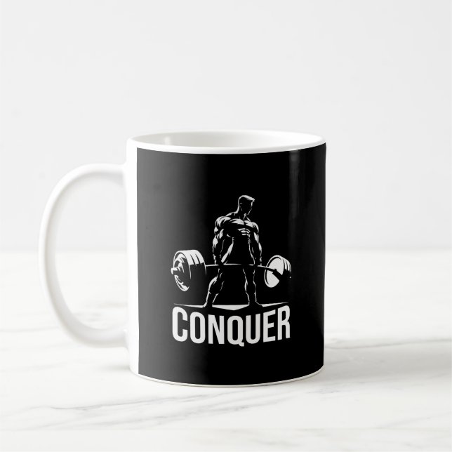 Taza De Café CONQUISTAR - Gimnasio Motivacional, Anime de fitne (Izquierda)