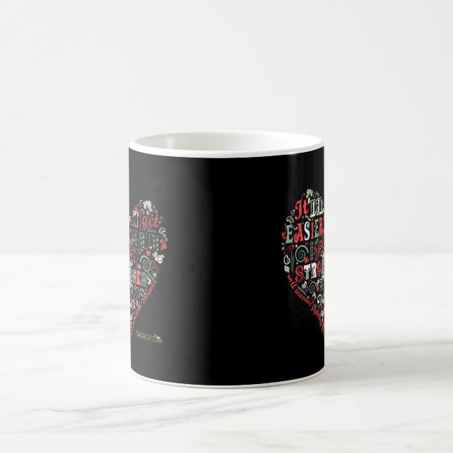 Taza De Café Conseguí más fuerte - corazón (Centro)