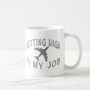 Taza De Café Conseguir al alto piloto de la línea aérea