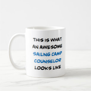 Taza De Café consejero del campamento de vela, impresionante