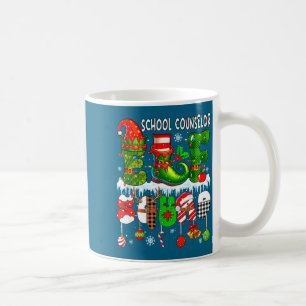 Taza De Café Consejero Escolar Elfo Escuadrón Navidad Sombrero 