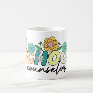 Taza De Café Consejero escolar profesor de Flor silvestre cute 
