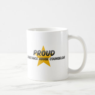 Taza De Café Consejero orgulloso del abuso de sustancia