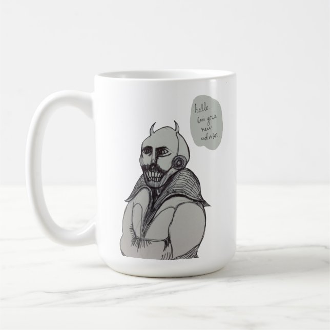 Taza De Café Consejero original del monstruo del demonio (Izquierda)