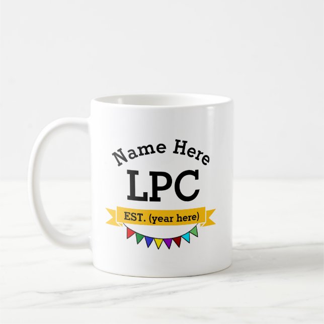 Taza De Café Consejero profesional con licencia LPC Personaliza (Izquierda)