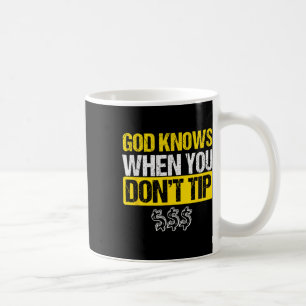 Taza De Café Consejo blanco de Dios Bartender Barman Waiter Pub