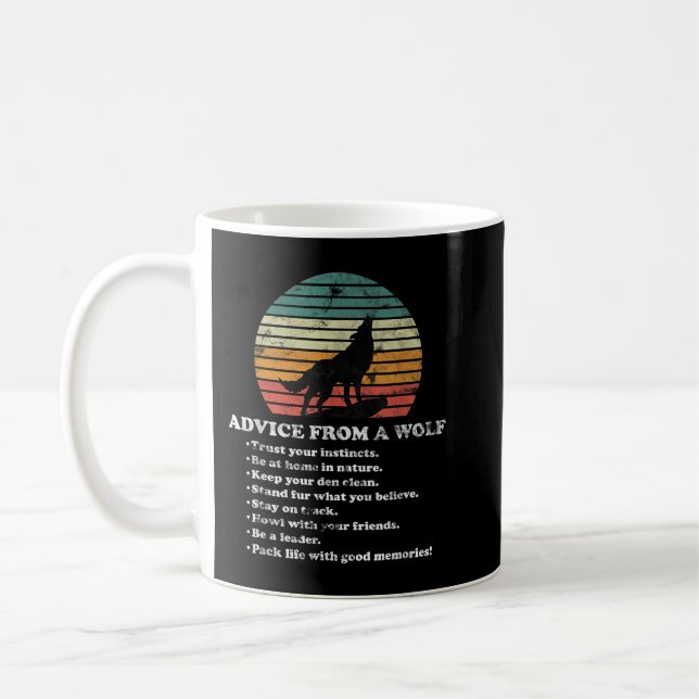 Taza De Café Consejos De Un Lobo (Izquierda)