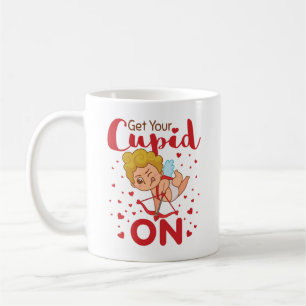 Taza De Café Consiga Su Cupido En El El día de San Valentín