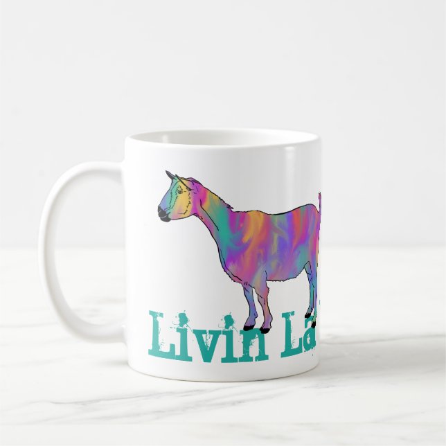 Taza De Café Consigna divertida de cabra en la vida Goata Funky (Izquierda)