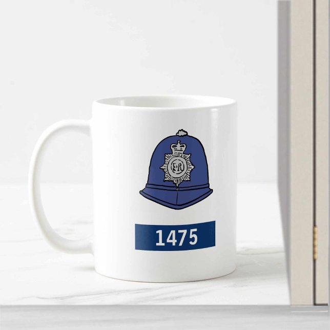 Taza De Café Constante de policía del Reino Unido con casco - A (Subido por el creador)