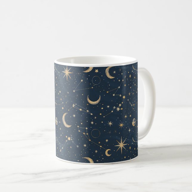 Taza De Café Constelación celeste - Noche estrellada (1) (Anverso derecho)