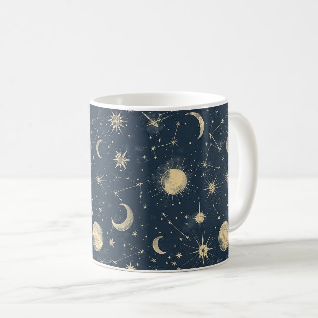 Taza De Café Constelación celeste - Noche estrellada (3) (Anverso derecho)