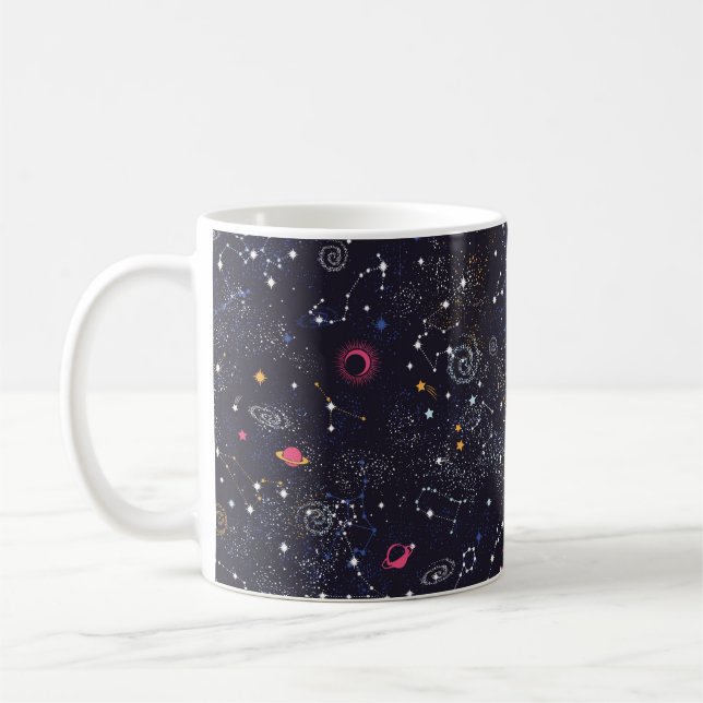 Taza De Café Constelación de galaxia espacial sin fisuras (Izquierda)