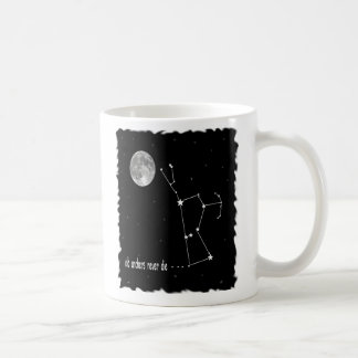 Taza De Café Constelación de Orión con la Luna Llena