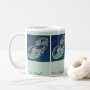Taza De Café Constelación de Virgo Vintage Zodiaco Astrología