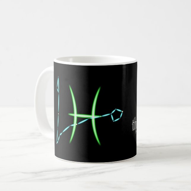 Taza De Café Constelación de Zodiac Pisces Café Mug (Anverso izquierdo)