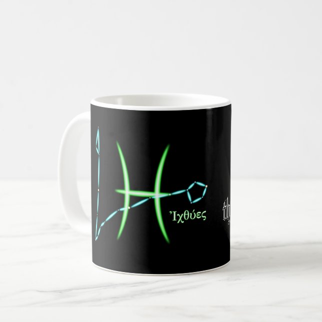 Taza De Café Constelación de Zodiac Pisces Café Mug (Anverso izquierdo)