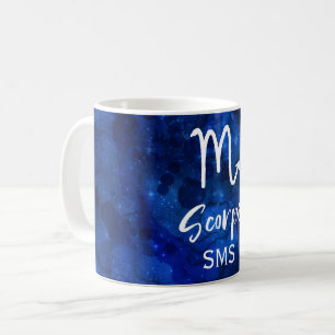 Taza De Café Constelación zodiacal de Escorpio Monograma de gal
