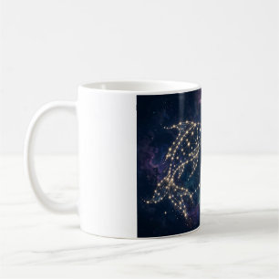 Taza De Café Constelación zodiacal de Piscis Arte de noche estr