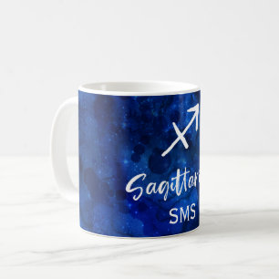 Taza De Café Constelación zodiacal de Sagitario Galaxia Monogra