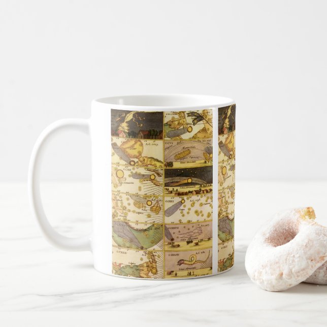 Taza De Café Constelaciones antiguas, astronomía y estrellas an (Con donut)