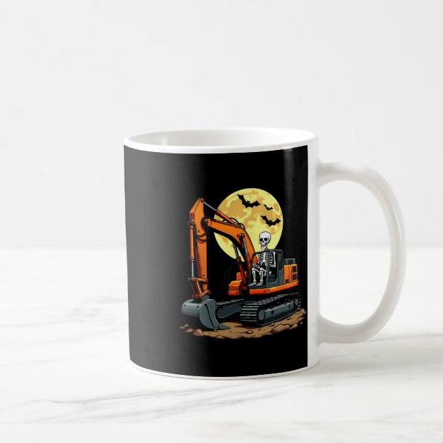 Taza De Café Construcción de Halloween en la Excavadora de Esqu (Derecha)