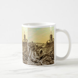 Taza De Café Construcción de planetas de alienígenas de ciencia