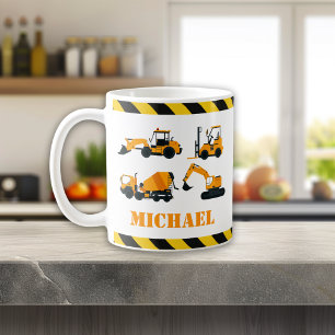 Taza De Café Construcción Diguetes Niños Mug Personalizado