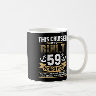 Taza De Café Construido hace 59 años Vintage 59 años 59 cumplea