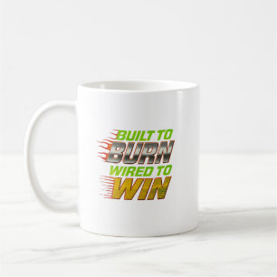 Taza De Café Construido Para Quemar, Cableado Para Ganar - Gráf