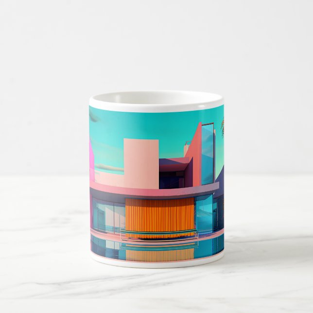 Taza De Café Construir En Estilo De Arte Pop (Centro)