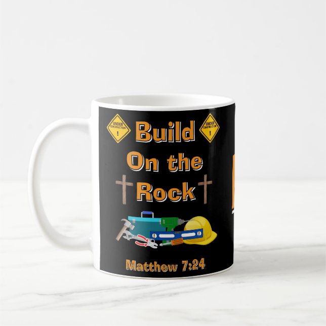 Taza De Café Construir sobre la roca (Izquierda)
