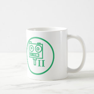 Taza De Café "Construyo los robots" badge (II) LLANO