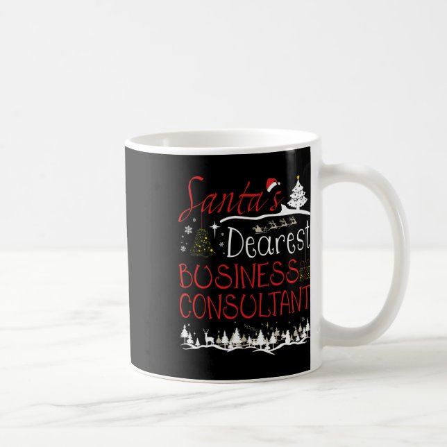 Taza De Café Consultor de negocios Xmas Job Cute Navidades (Derecha)